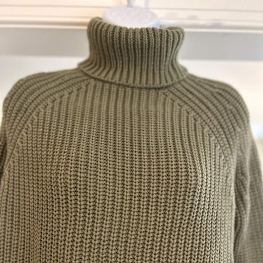 525 America Sage Shaker Turtleneck Sweater